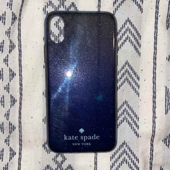 kate spade Accessories - Kate Spade Navy Blue Glitter Iphone X/XS case